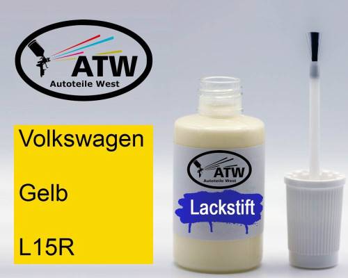 Volkswagen, Gelb, L15R: 20ml Lackstift, von ATW Autoteile West.