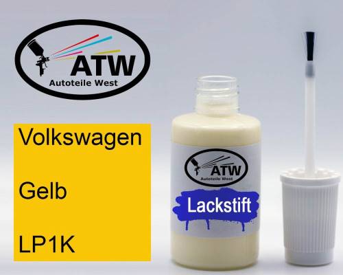 Volkswagen, Gelb, LP1K: 20ml Lackstift, von ATW Autoteile West.