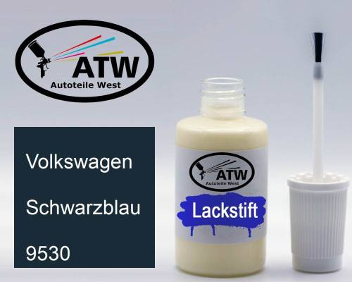 Volkswagen, Schwarzblau, 9530: 20ml Lackstift, von ATW Autoteile West.