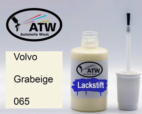 Volvo, Grabeige, 065: 20ml Lackstift, von ATW Autoteile West.