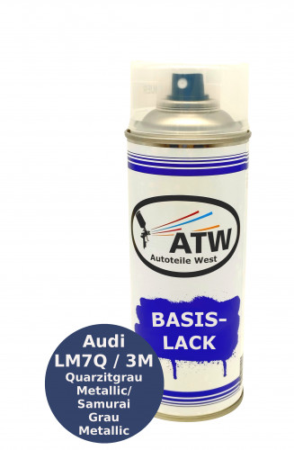 Autolack für Audi LM7Q / 3M Quarzitgrau Metallic / Samurai Grau Metallic