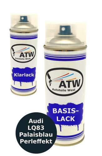Autolack für Audi LQ83 Palaisblau Perleffekt+400ml Klarlack Set