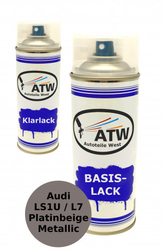 Audi LS1U / L7 Platinbeige Metallic+400ml Klarlack Set