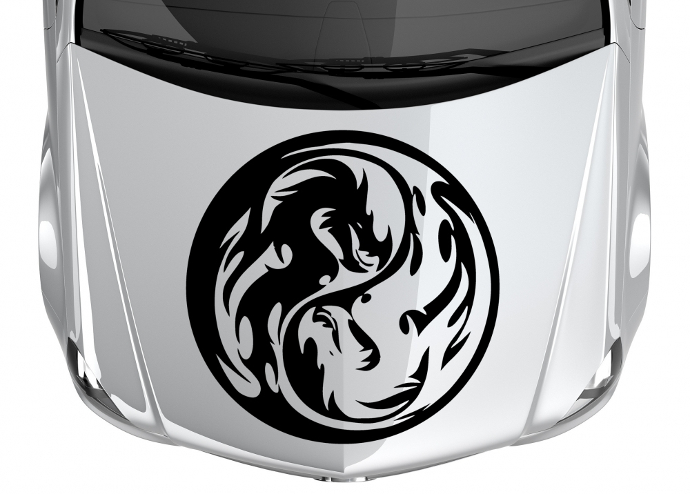 Aufkleber Yin & Yang Dragon