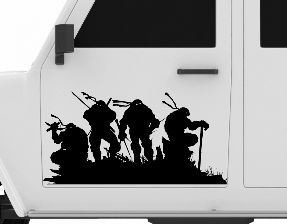 Aufkleber Ninja Turtles Silhouette