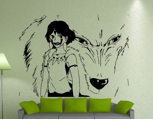 Aufkleber Prinzessin Mononoke