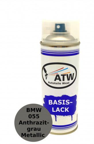 Autolack für BMW 055 Anthrazitgrau Metallic +400ml Klarlack Set
