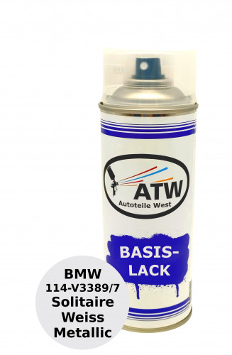 Autolack für BMW 114-V3389/7 Solitaire Weiss Metallic