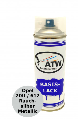 Autolack für Opel 20U / 612 Rauchsilber Metallic +400ml Klarlack Set