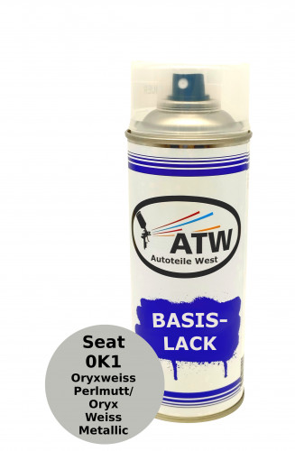 Autolack für Seat 0K1 Oryxweiss Perlmutt / Oryx Weiss Metallic