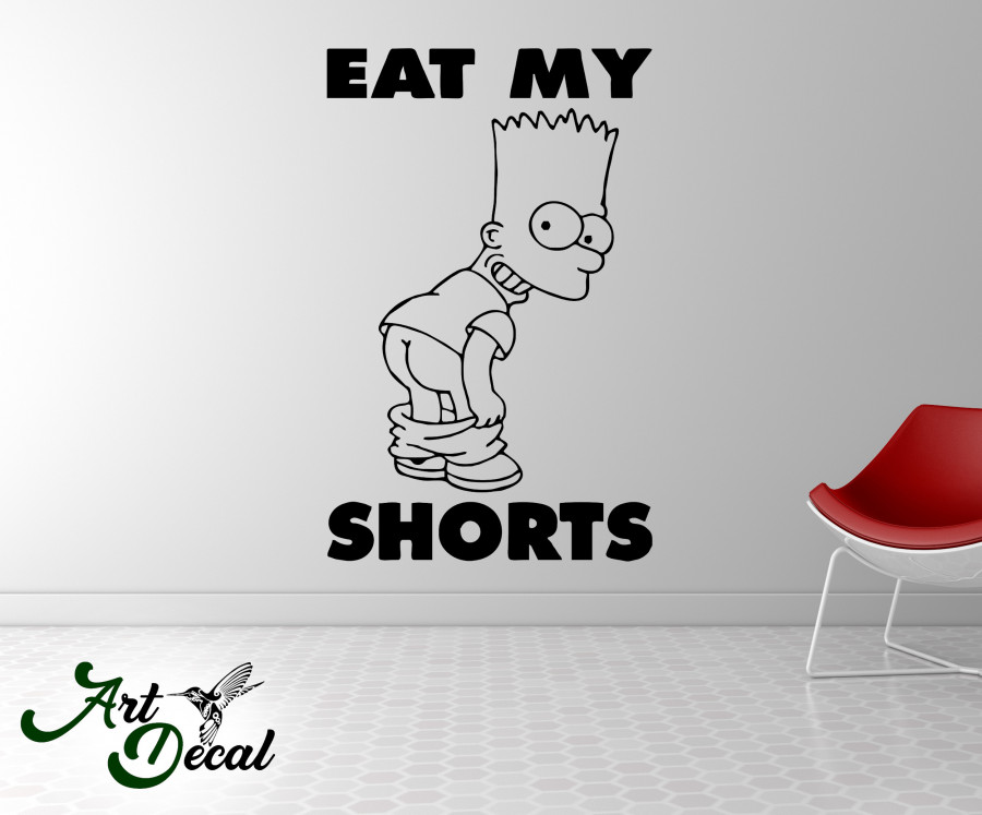 Wandtattoo Bart Simpson - Eat my Shorts