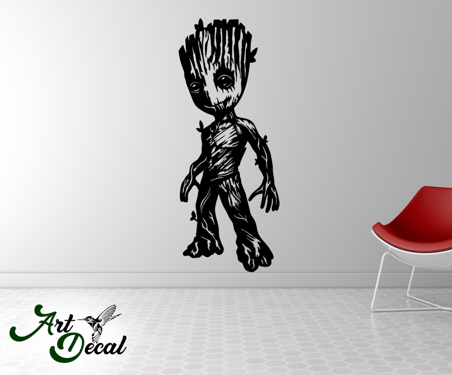 Wandtattoo freundlicher Baby Groot aus Guardians of the Galaxy