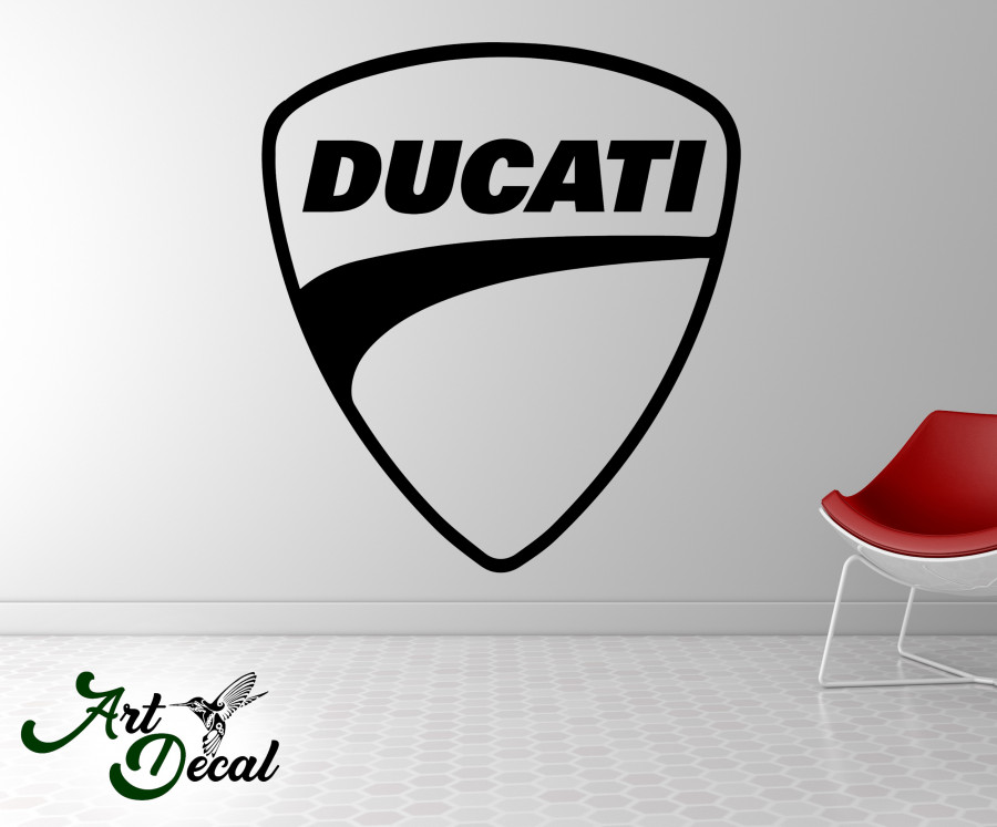 Aufkleber Logo Ducati Schriftzug