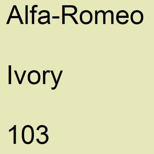 Alfa-Romeo, Ivory, 103.