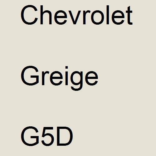 Chevrolet, Greige, G5D.