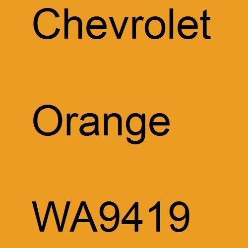 Chevrolet, Orange, WA9419.