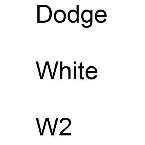 Dodge, White, W2.