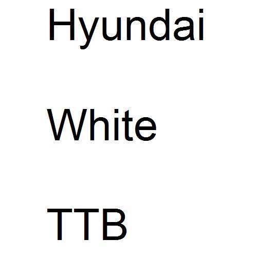 Hyundai, White, TTB.