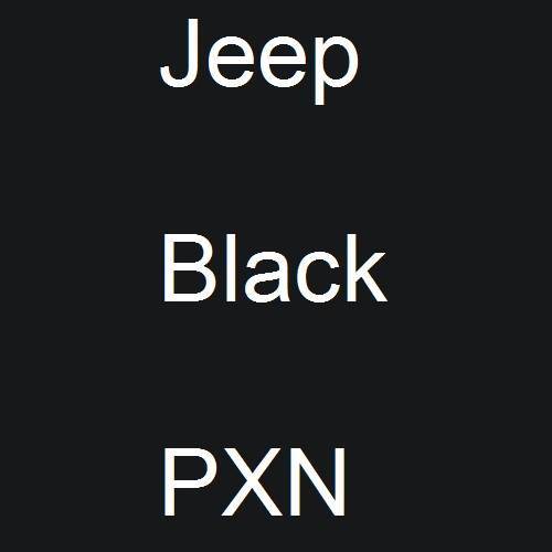 Jeep, Black, PXN.