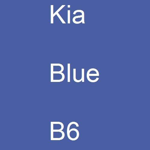 Kia, Blue, B6.