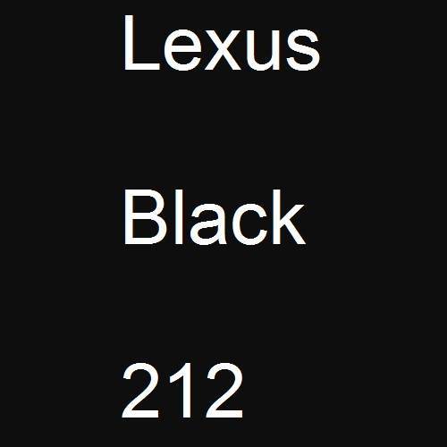 Lexus, Black, 212.