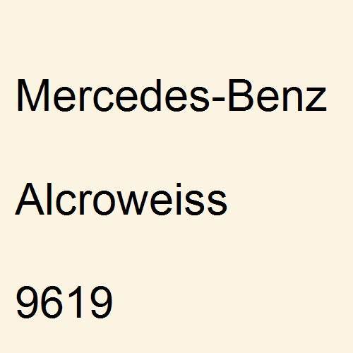 Mercedes-Benz, Alcroweiss, 9619.