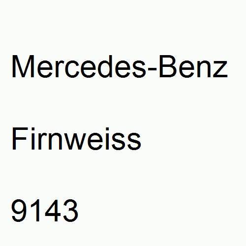 Mercedes-Benz, Firnweiss, 9143.