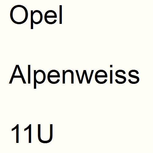 Opel, Alpenweiss, 11U.