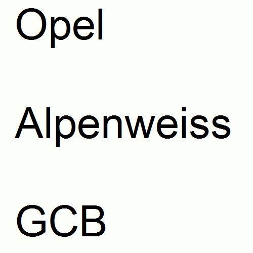 Opel, Alpenweiss, GCB.