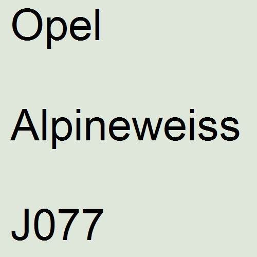 Opel, Alpineweiss, J077.