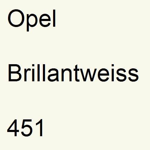 Opel, Brillantweiss, 451.