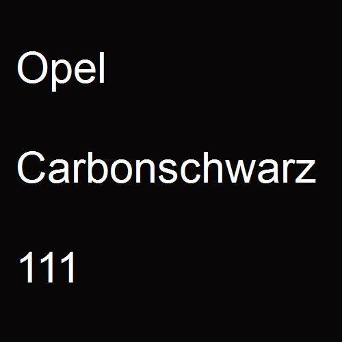 Opel, Carbonschwarz, 111.