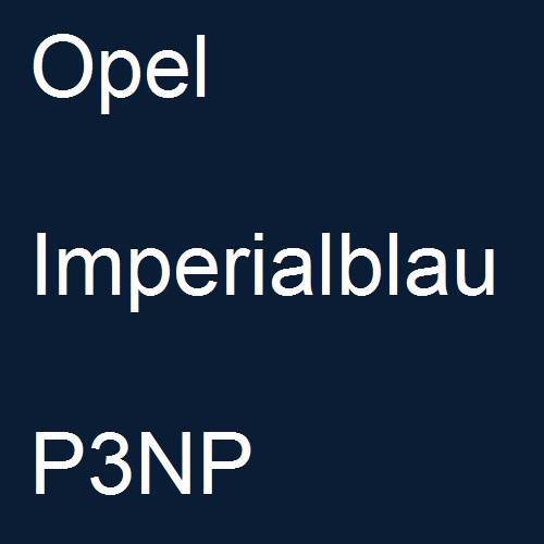 Opel, Imperialblau, P3NP.