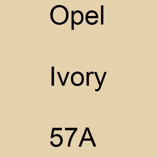 Opel, Ivory, 57A.