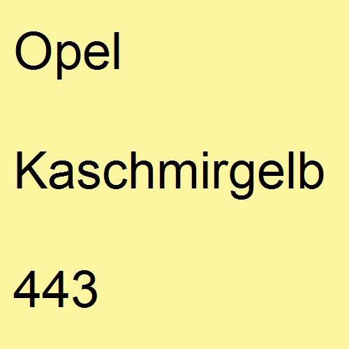 Opel, Kaschmirgelb, 443.