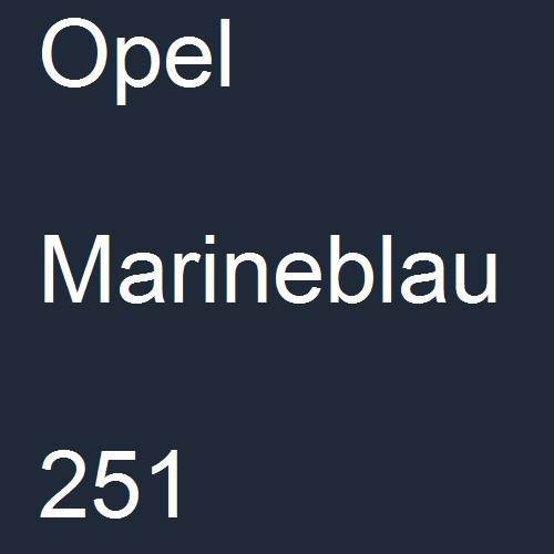 Opel, Marineblau, 251.