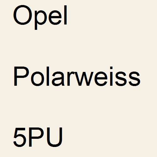 Opel, Polarweiss, 5PU.