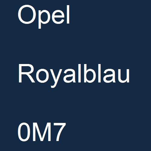 Opel, Royalblau, 0M7.