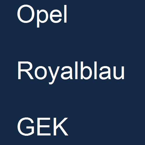 Opel, Royalblau, GEK.