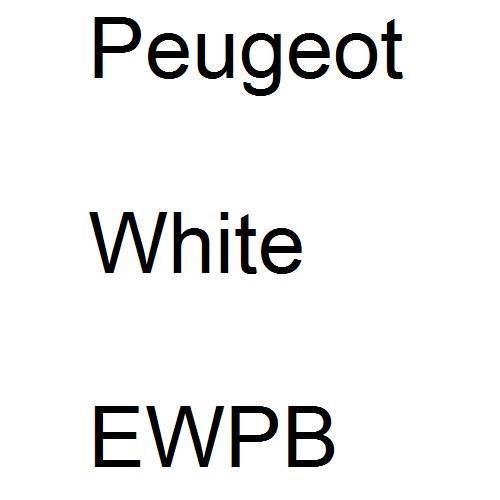 Peugeot, White, EWPB.