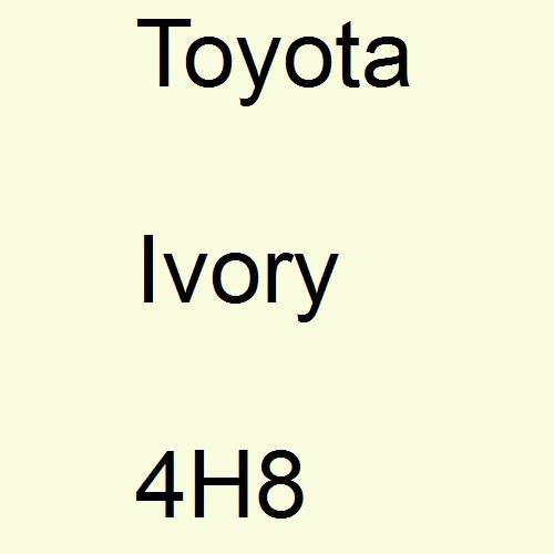 Toyota, Ivory, 4H8.