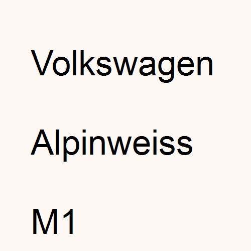 Volkswagen, Alpinweiss, M1.