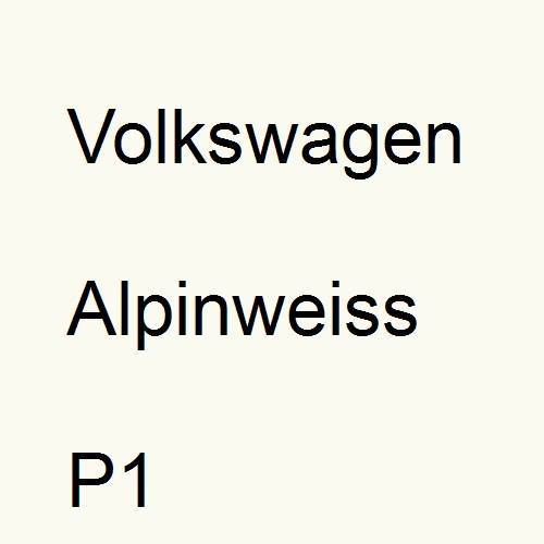 Volkswagen, Alpinweiss, P1.