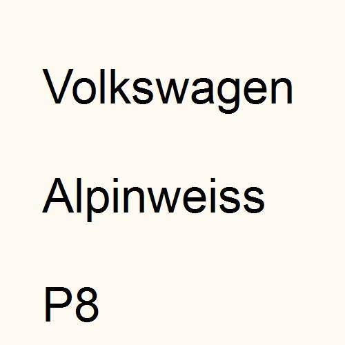 Volkswagen, Alpinweiss, P8.