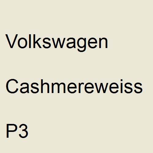 Volkswagen, Cashmereweiss, P3.