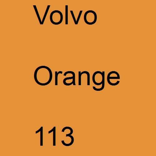 Volvo, Orange, 113.