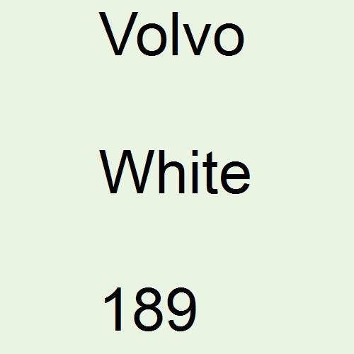 Volvo, White, 189.