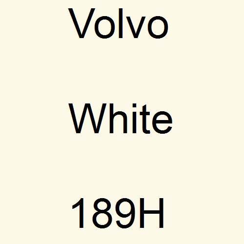 Volvo, White, 189H.