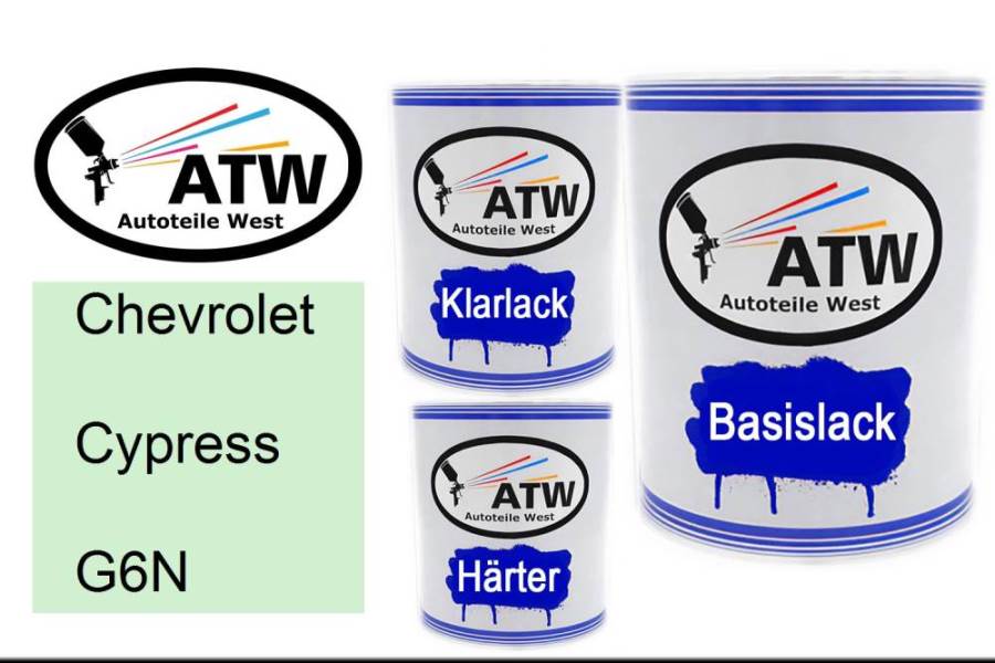 Chevrolet, Cypress, G6N: 1L Lackdose + 1L Klarlack + 500ml Härter - Set, von ATW Autoteile West.