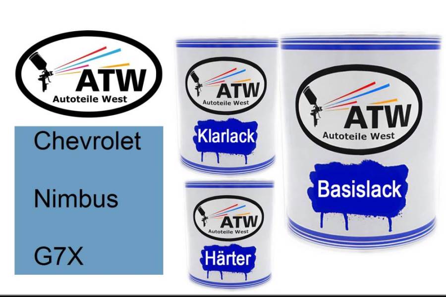 Chevrolet, Nimbus, G7X: 1L Lackdose + 1L Klarlack + 500ml Härter - Set, von ATW Autoteile West.